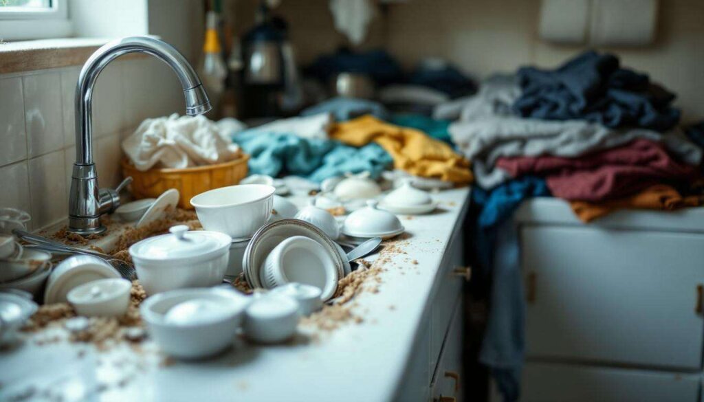 Cosa svela la psicologia quando qualcuno accumula piatti sporchi o vestiti da lavare?